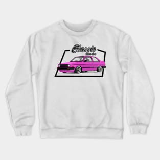 Car sedan in classic mode pink Crewneck Sweatshirt